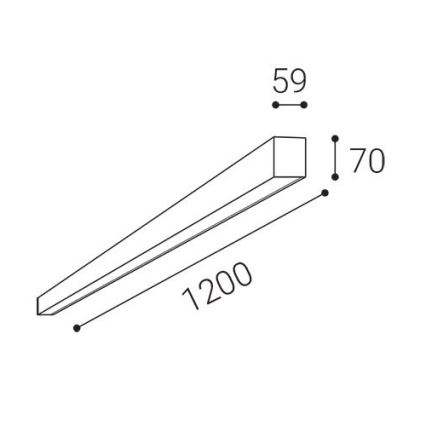 LED2 - LED stropna svetilka NOLI LED/40W/230V 3000/3500/4000K 120 cm črna
