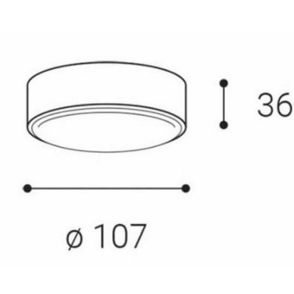 LED2 - LED Stropna svetilka ROLO LED/6W/230V IP65 antracit