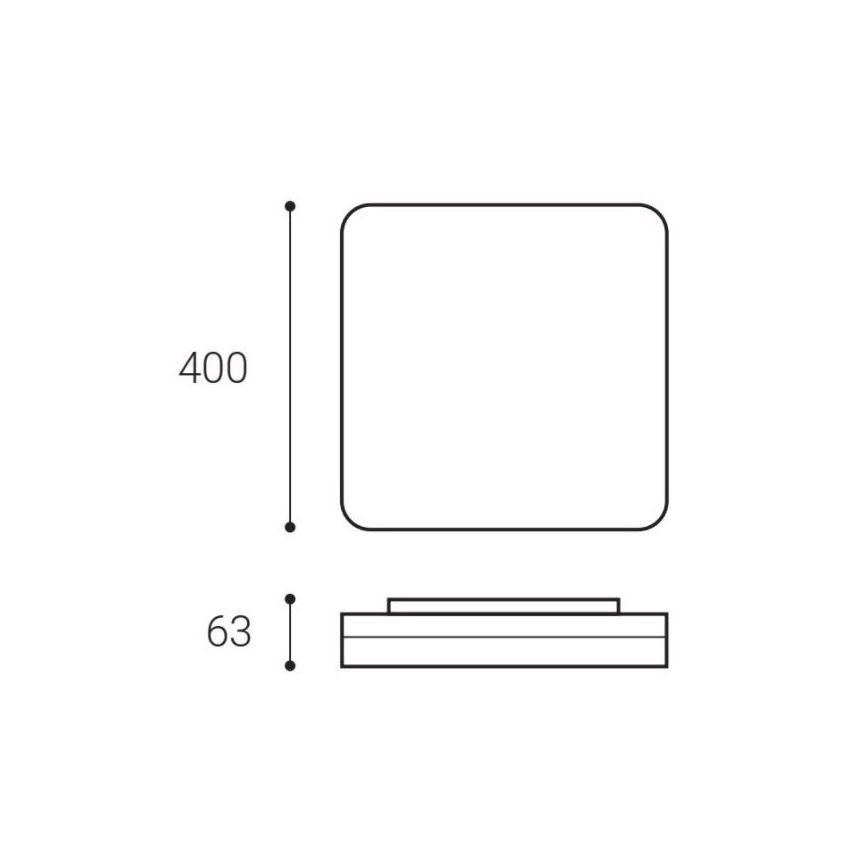 LED2 - LED Stropna svetilka SQUARE II LED/30W/230V 3000/4000/5700K IP54