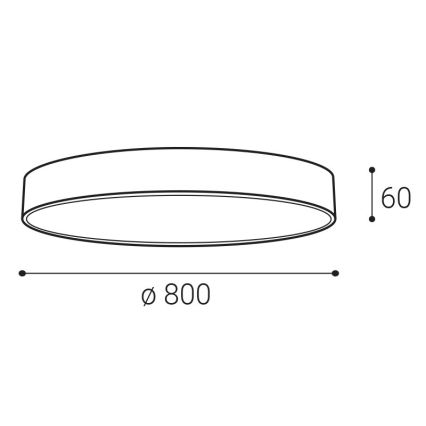 LED2 - LED stropno svetilo MONO SLIM LED/80W/230V 3000K/4000K premer 80 cm bela