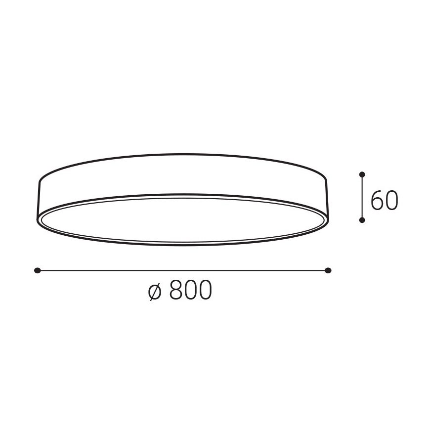 LED2 - LED stropno svetilo MONO SLIM LED/80W/230V 3000K/4000K premer 80 cm bela