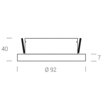 LED2 - LED Vgradni reflektor STATIC LED/7W/230V IP44