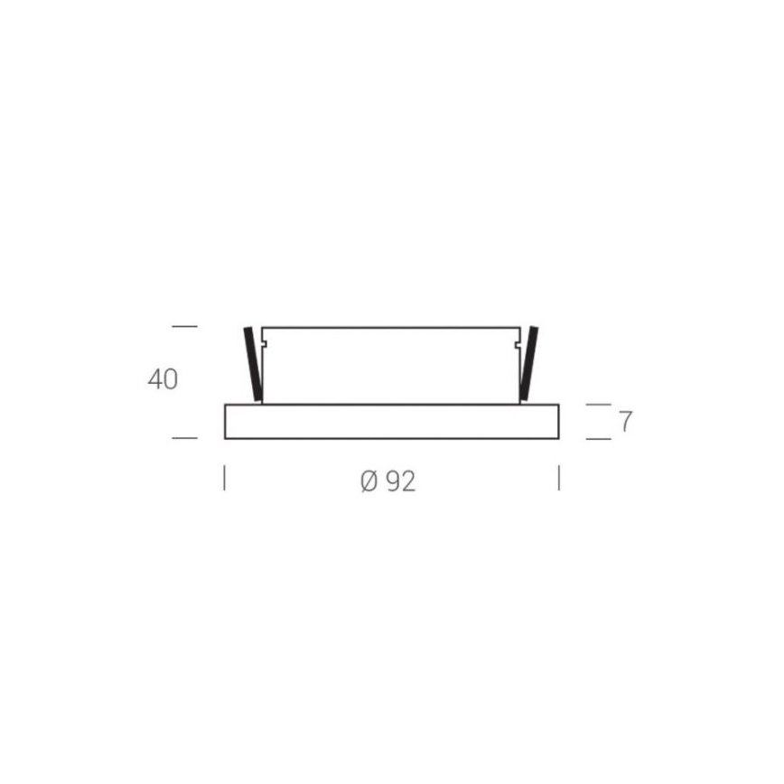 LED2 - LED Vgradni reflektor STATIC LED/7W/230V IP44