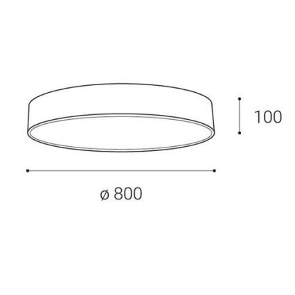 LED2 - LED Zatemnitena stropna svetilka MONO LED/100W/230V 3000K/4000K bela