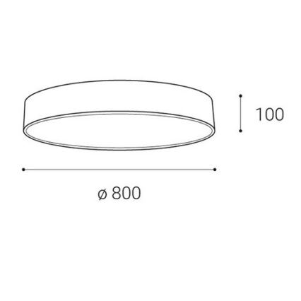 LED2 - LED Zatemnitvena stropna svetilka MONO LED/100W/230V 3000K/4000K črna