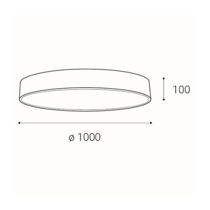 LED2 - LED Zatemnitvena stropna svetilka MONO LED/153W/230V 3000K/4000K bela