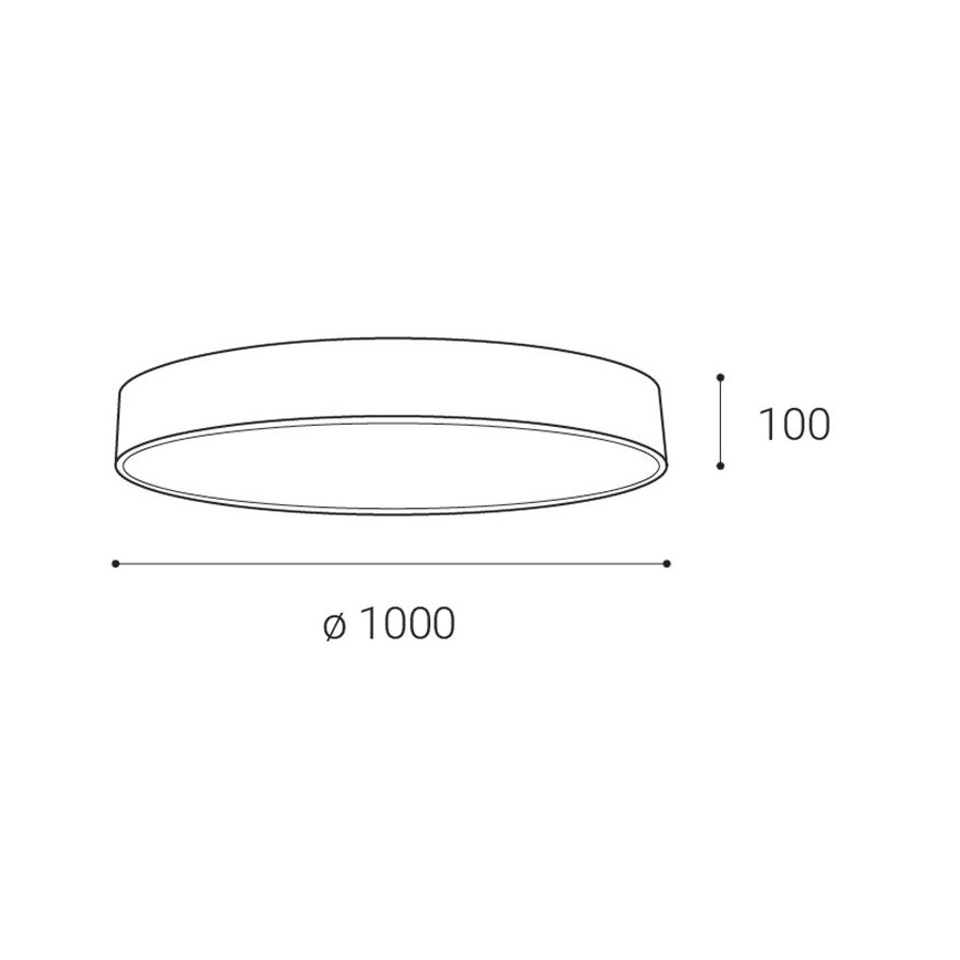 LED2 - LED Zatemnitvena stropna svetilka MONO LED/153W/230V 3000K/4000K črna