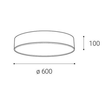 LED2 - LED Zatemnitvena stropna svetilka MONO LED/60W/230V 3000K/4000K bela