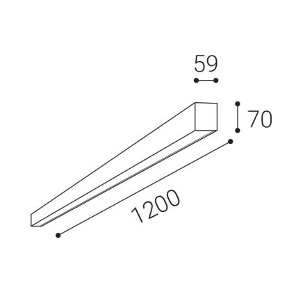 LED2 - LED Zatemnitvena stropna svetilka NOLI LED/40W/230V 3000K/3500K/4000K bela