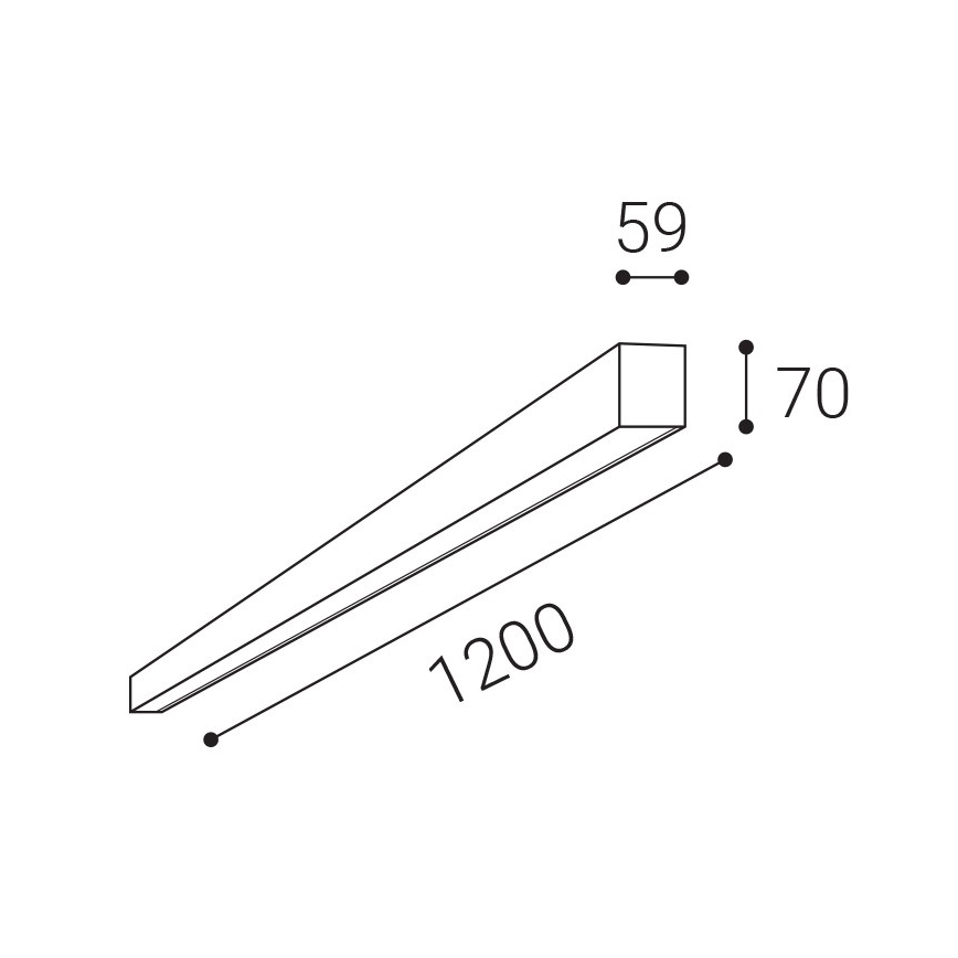 LED2 - LED Zatemnitvena stropna svetilka NOLI LED/40W/230V 3000K/3500K/4000K bela