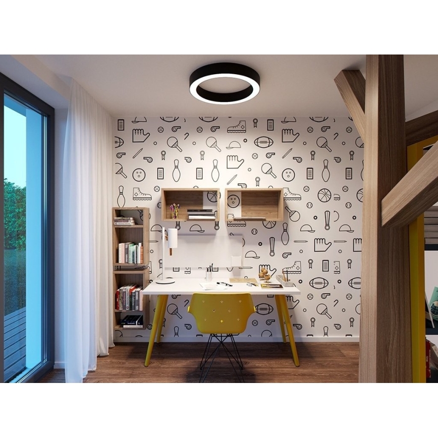 LED2 - LED Zatemnitvena stropna svetilka SATURN LED/50W/230V 3000K/4000K črna