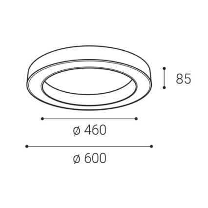 LED2 - LED Zatemnitvena stropna svetilka SATURN LED/50W/230V 3000K/4000K črna