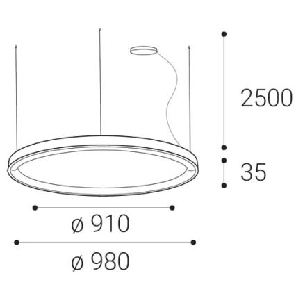 LED2 - LED Zatemnitveni lestenec na vrvici BELLA LED/80W/230V 3000K/4000K rjav