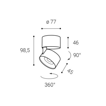 LED2 - LED Zatemnitveni reflektor KLIP ON LED/11W/230V