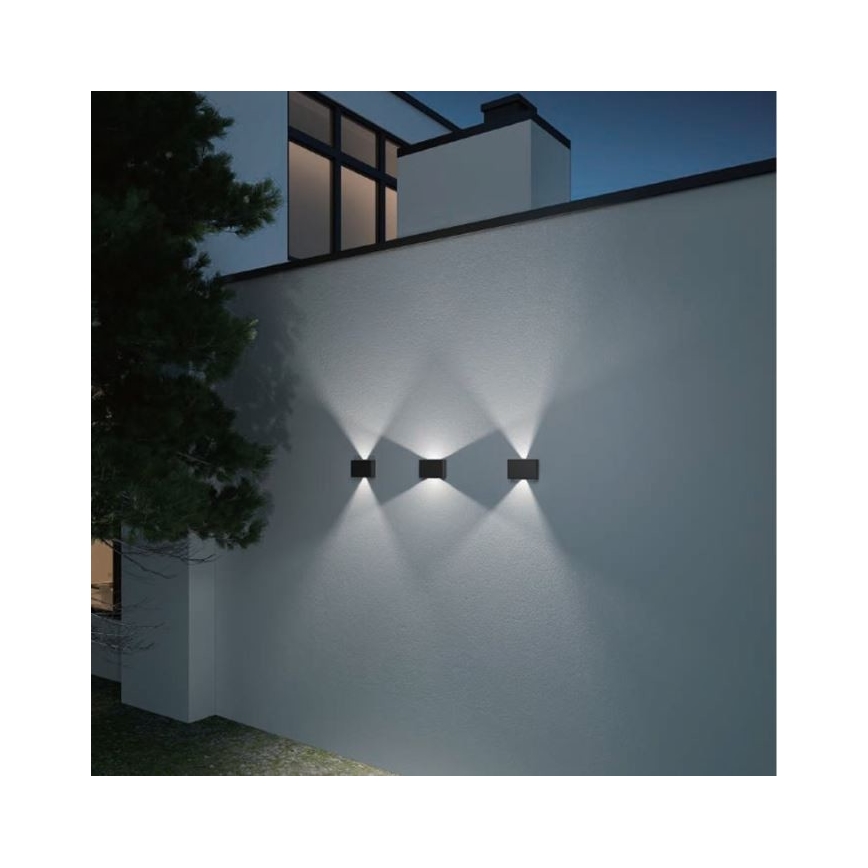 LED2 - LED Zunanja stenska svetilka BLADE 2xLED/12W/230V IP54