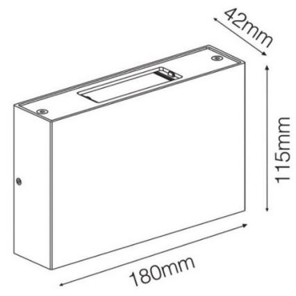 LED2 - LED Zunanja stenska svetilka BLADE 2xLED/12W/230V IP54