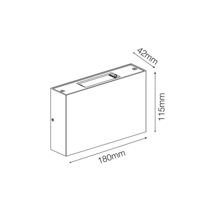 LED2 - LED Zunanja stenska svetilka BLADE 2xLED/12W/230V IP54