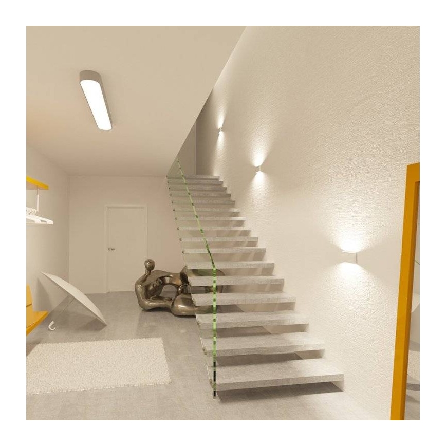LED2 - LED Zunanja stenska svetilka FLAT 2xLED/3W/230V IP65 bela