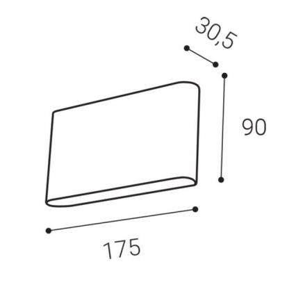 LED2 - LED Zunanja stenska svetilka FLAT 2xLED/3W/230V IP65 bela