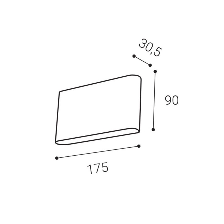 LED2 - LED Zunanja stenska svetilka FLAT 2xLED/3W/230V IP65 bela