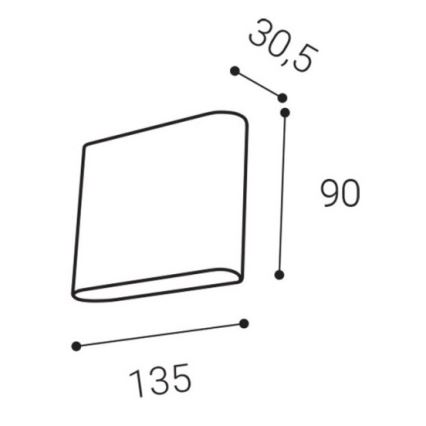 LED2 - LED Zunanja stenska svetilka FLAT 2xLED/3W/230V IP65 3000K/4000K/5700K črna