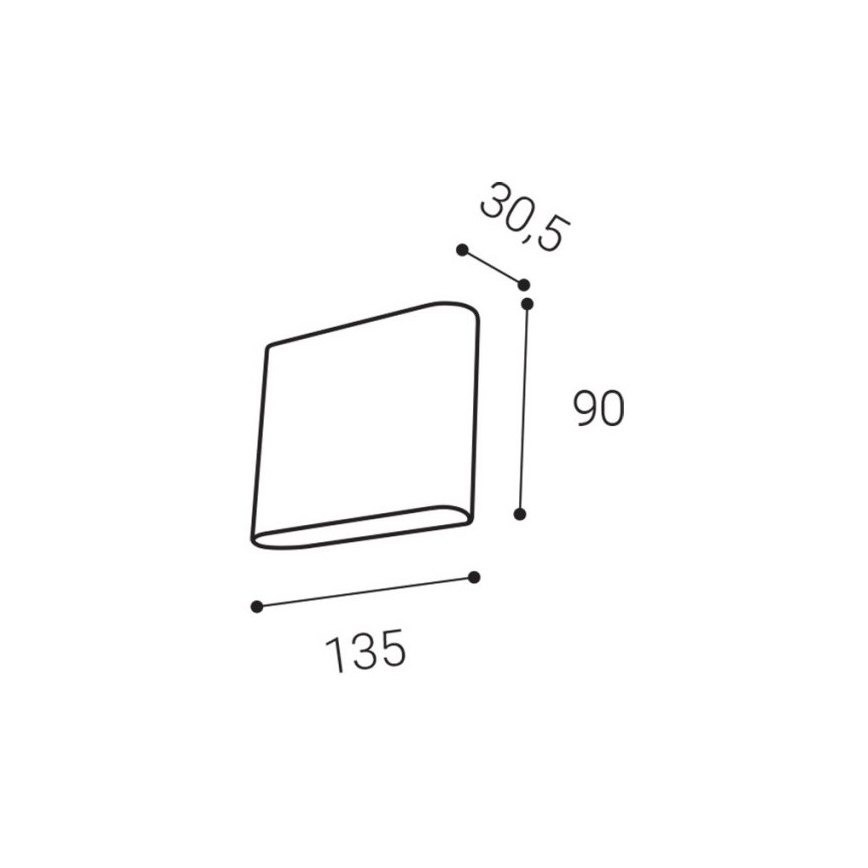 LED2 - LED Zunanja stenska svetilka FLAT 2xLED/3W/230V IP65 3000K/4000K/5700K črna