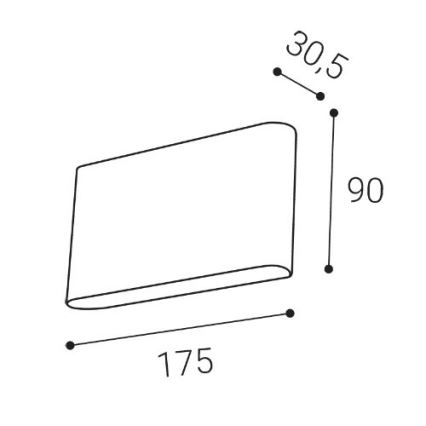 LED2 - LED Zunanja stenska svetilka FLAT 2xLED/5W/230V IP65 3000K/4000K/5700K črna