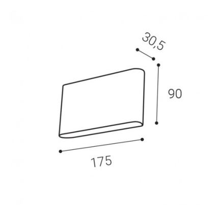 LED2 - LED Zunanja stenska svetilka FLAT 2xLED/5W/230V IP65