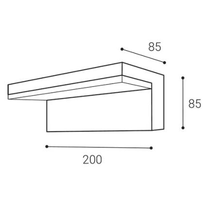 LED2 - LED Zunanja stenska svetilka HUGO LED/9W/230V IP54 3000K/4000K