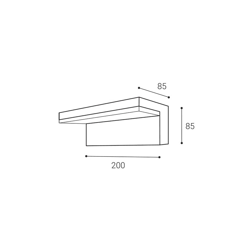 LED2 - LED Zunanja stenska svetilka HUGO LED/9W/230V IP54 3000K/4000K
