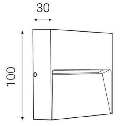 LED2 - LED Zunanja stenska svetilka STEP ON LED/3W/230V antracit  IP54