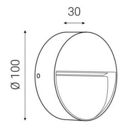 LED2 - LED Zunanja stenska svetilka STEP ON LED/3W/230V IP54