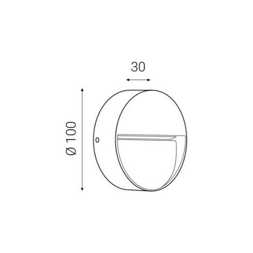 LED2 - LED Zunanja stenska svetilka STEP ON LED/3W/230V IP54