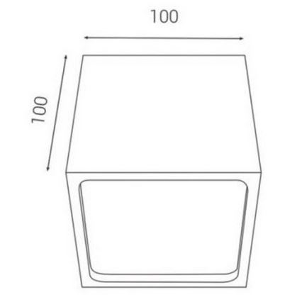 LED2 - LED Zunanja stropna svetilka CUBE LED/12W/230V antracit IP54