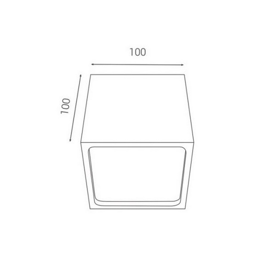LED2 - LED Zunanja stropna svetilka CUBE LED/12W/230V antracit IP54