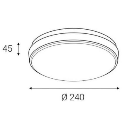 LED2 - LED Zunanja stropna svetilka LUNA LED/25W/230V IP54 okrogla