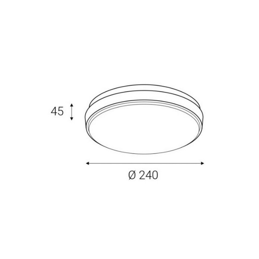LED2 - LED Zunanja stropna svetilka LUNA LED/25W/230V IP54 okrogla