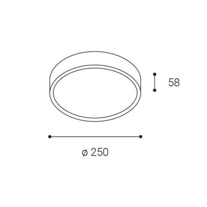 LED2 - LED Zunanja stropna svetilka MIRA LED/18W/230V IP65 bela