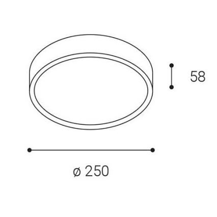 LED2 - LED Zunanja stropna svetilka MIRA LED/18W/230V IP65 črna