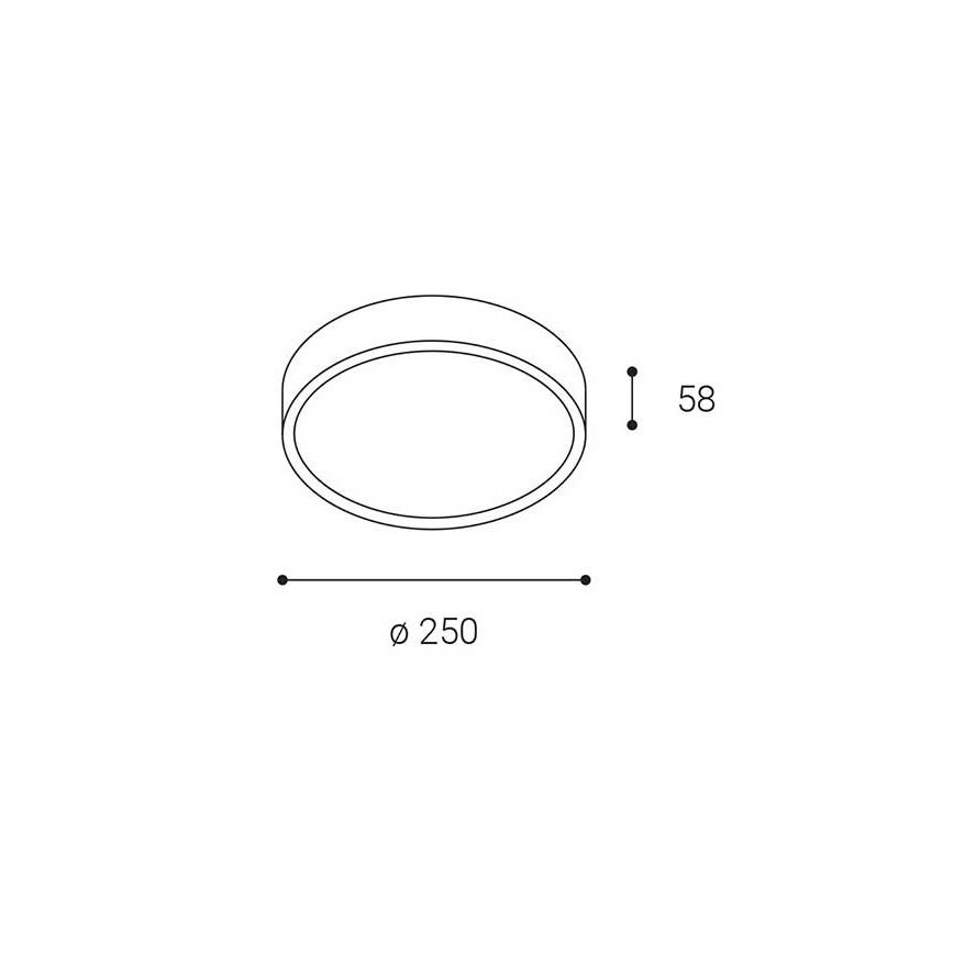LED2 - LED Zunanja stropna svetilka MIRA LED/18W/230V IP65 črna