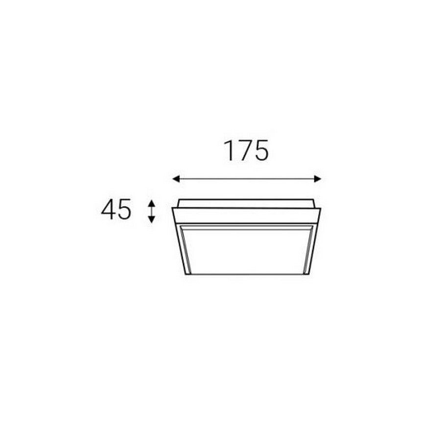 LED2 - LED Zunanja stropna svetilka QUADO LED/10W/230V antracit IP54
