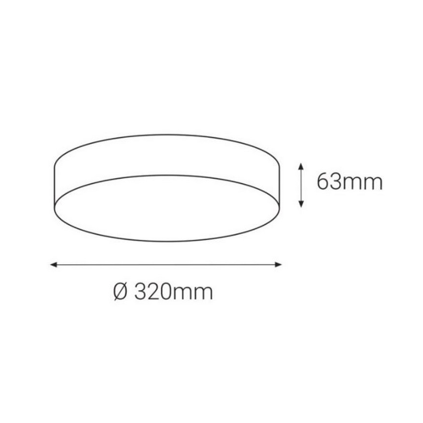 LED2 - LED Zunanja stropna svetilka s senzorjem DRUM LED/21W/230V IP65 3000K/4000K/6500K