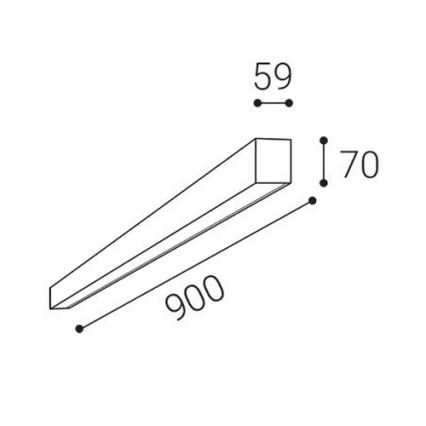 LED2 - stropna LED svetilka NOLI LED/30W/230V 3000/3500/4000K 90 cm bela