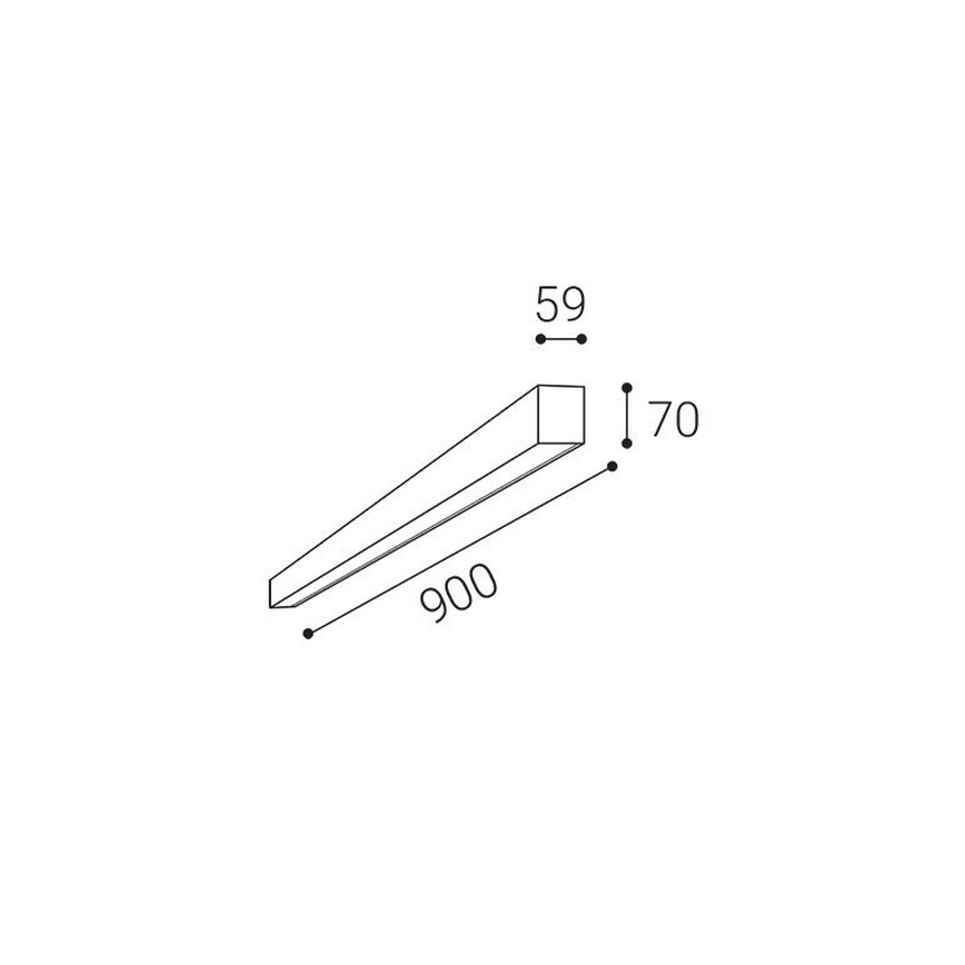 LED2 - stropna LED svetilka NOLI LED/30W/230V 3000/3500/4000K 90 cm bela