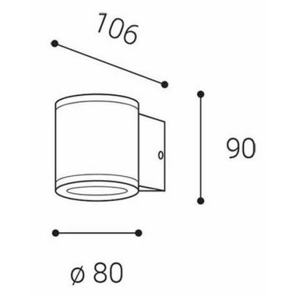 LED2 - Zunanja stenska svetilka MIDO 1xGU10/50W/230V antracit IP54