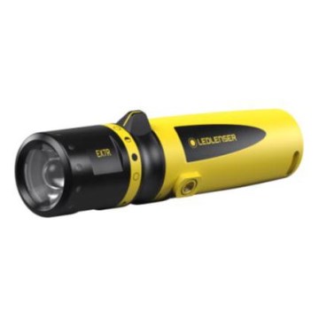 Ledlenser EX7R - polnilna LED ročna svetilka z zatemnjevanjem, 3250 mAh, IP68, 220 lm, 45 h, rumena