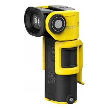 Ledlenser EXC6R - zatemnjevalna polnilna LED ročna svetilka s polnilno postajo LED/1900 mAh IP68 300 lm 10 h rumena