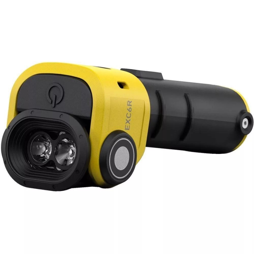Ledlenser EXC6R - zatemnjevalna polnilna LED ročna svetilka s polnilno postajo LED/1900 mAh IP68 300 lm 10 h rumena