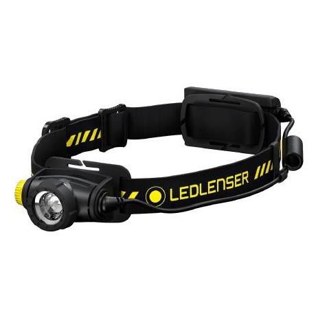 Ledlenser H5R WORK - polnilna LED čelna svetilka z nastavljivo svetlostjo, 1800 mAh, IP67, 500 lm, 45 h, črna