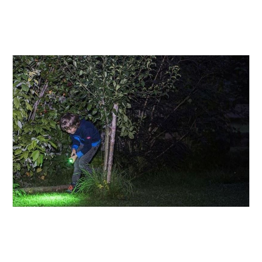 Ledlenser KIDBEAM4 DINO - LED zatemnjevalna otroška svetilka LED/2xAAA IP44 zelena